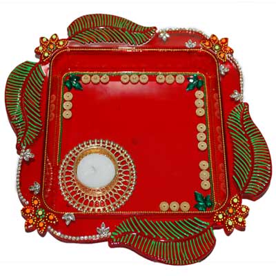 "Designer Diwali Thali with Diya - code005 - Click here to View more details about this Product